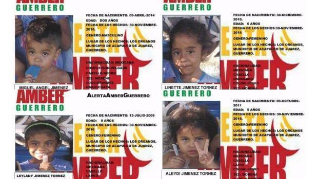 Activan Alerta Amber por plagio de 4 niños en Acapulco