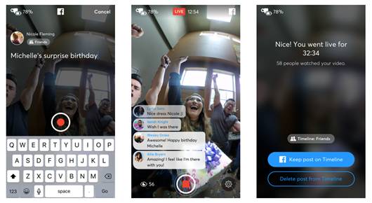 Lanza FaceBook trasmisiónes en vivo con càmaras de 360 grados