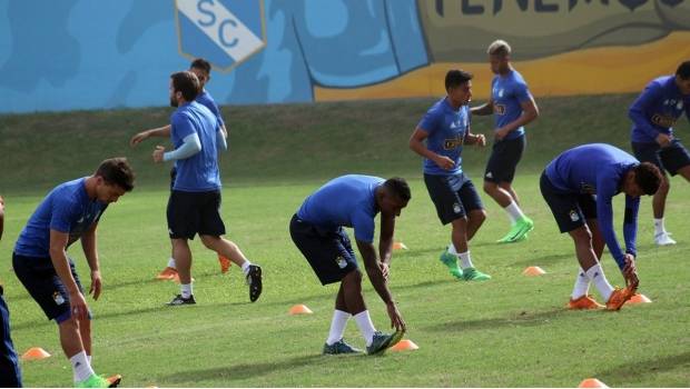 Sporting Cristal en labores de entrenamiento