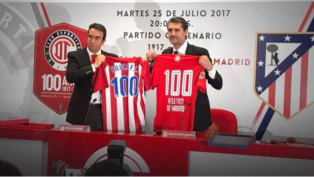 Toluca hace oficial partido de centenario vs Atlético de Madrid