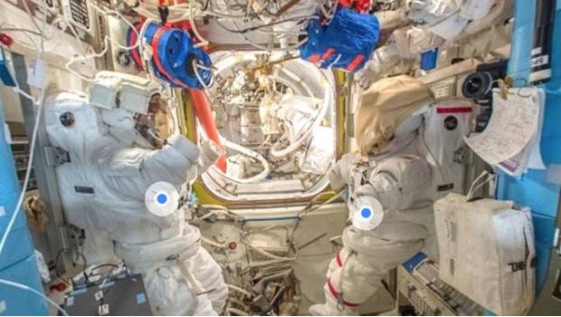 El interior de la Estación Espacial Internacional en Google Street View.