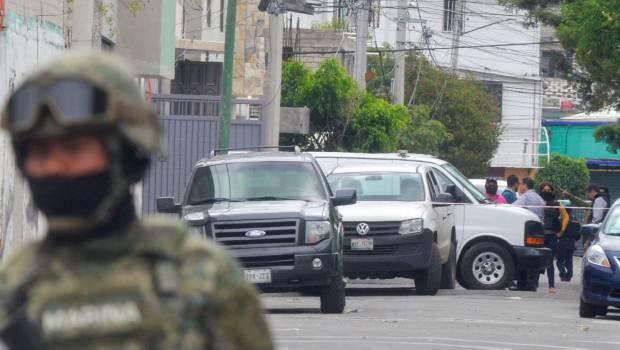 Operativo de la Marina en Tláhuac.