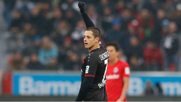 Javier Hernández disputó dos temporadas con el Bayer Leverkusen 