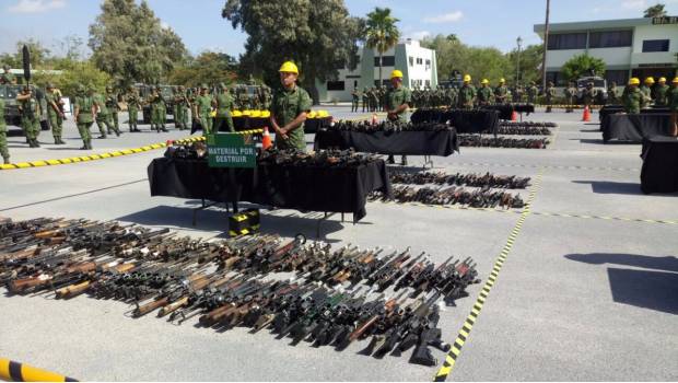 Destruye la Sedena más de 2 mil armas