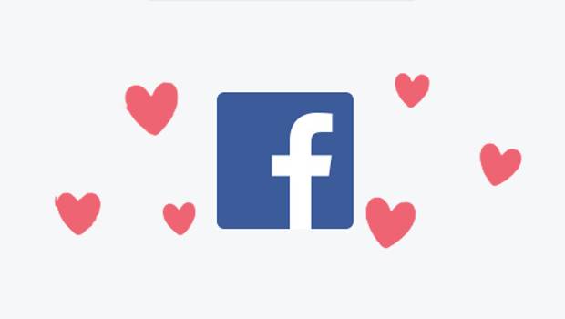 El efecto con corazones de Facebook.