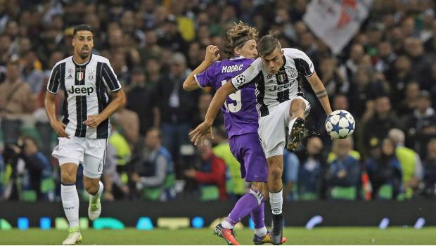 Paulo Dybala contra el Real Madrid.