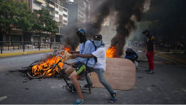 Manifestación en Caracas contra la elección a a la Asamblea Constituyente.