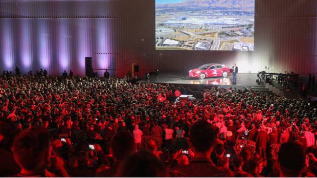 Elon Musk en la presentación del Tesla Model 3.