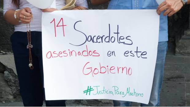 Manifestación tras agresión a sacerdote José Miguel Machorro