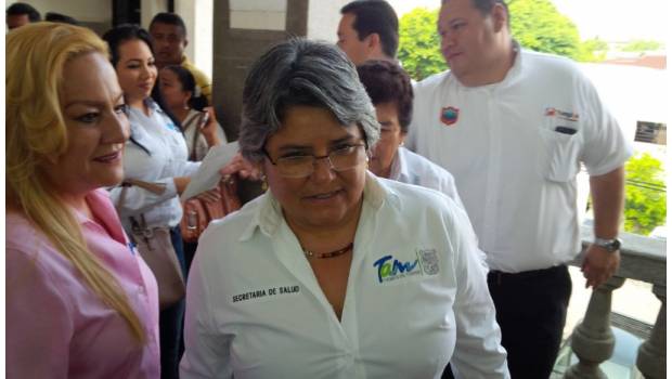 Gloria de Jesús Molina, Secretaria de Salud en Tamaulipas, aseguró abasto de medicinas.