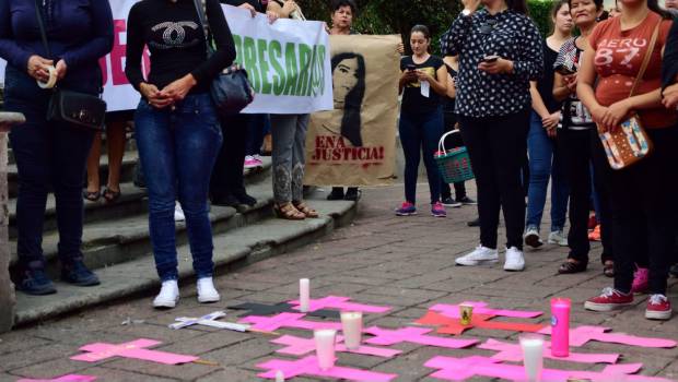 Protesta por feminicidios. Incremento de la violencia hacia la mujer.