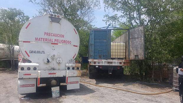 SSP Tamaulipas ha asegurado en el municipio de González, en un poco más de un mes, 180 mil litros de combustible.