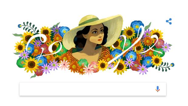 Dolores Del Río en el doodle de Google este jueves.