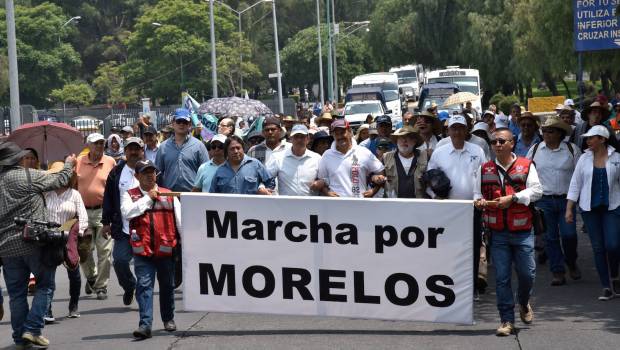 Marcha por Morelos. Sin recibimiento por Osorio Chong.