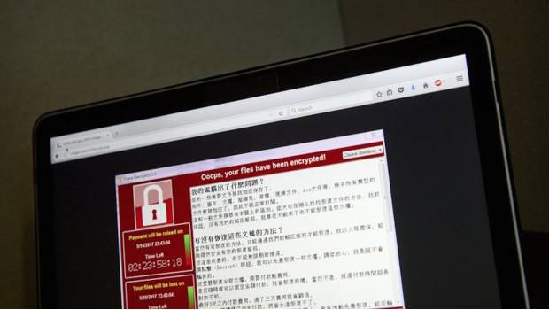 Pantalla del ataque con el malware 'WannaCry'.