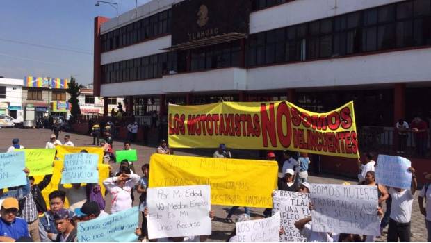 Manifestación de mototaxistas