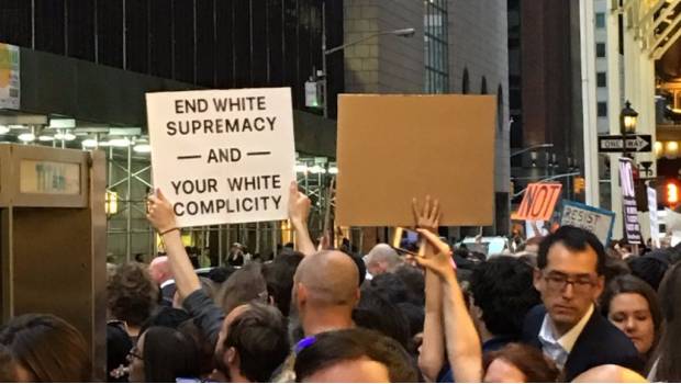 Protestan en Nueva York