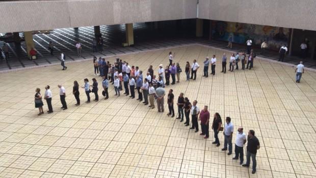 Periodistas realizan protesta en Palacio de Gobierno de Sinaloa a 3 meses de asesinato de Javier Valdez