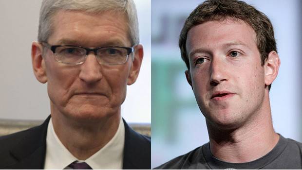 Tim Cook y Mark Zuckerberg.