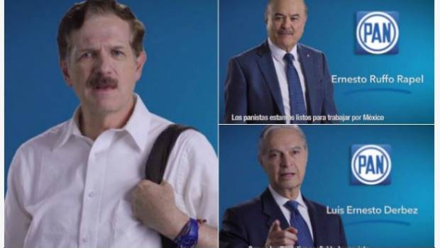 Juan Carlos Romero Hicks, Ernesto Ruffo Appel y Luis Ernesto Derbez. Spot de presidenciables panistas.