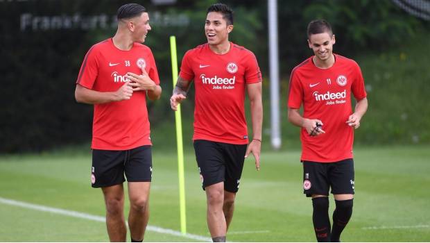 Salcedo en el ensayo del Frankfurt.