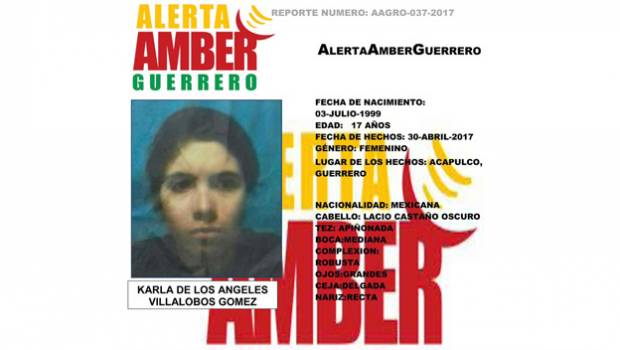 Se activo la alerta amber porque la joven era menos de edad cuando fue secuestrada.