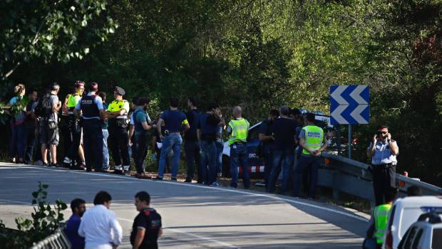 Acordonamiento en Subirats. Autor de atentado en Barcelona fue abatido.