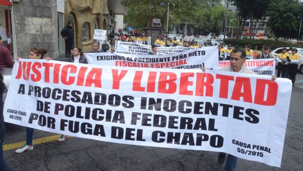 Demanda de libertad de policías federales por fuga de El Chapo.