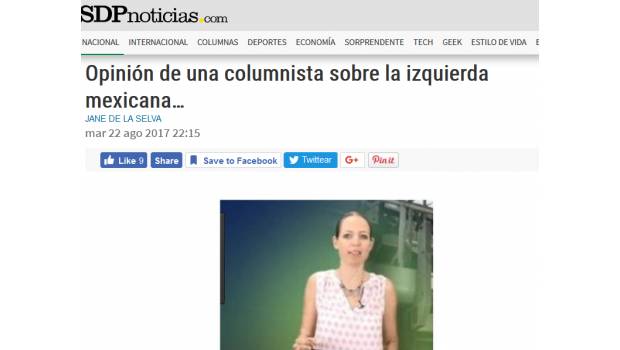 Le respondo a Jane de la Selva, a quien agradezco la deferencia.