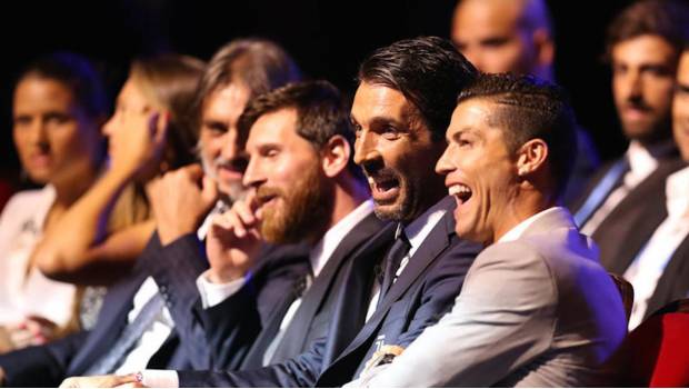 CR7 y Buffon asistieron a la entrega de premios de la UEFA