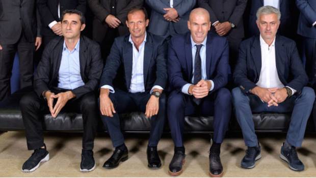 Zidane junto a sus tres víctimas del 2017