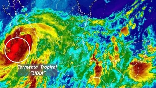 Tormenta 'Lidia'. Acercamiento a Cabo San Lucas.