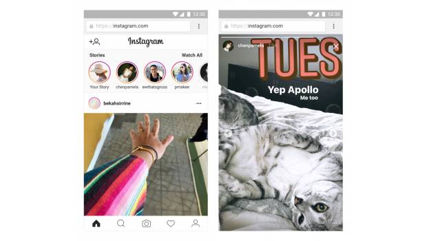 Instagram Stories en la versión web.