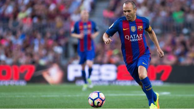 Andrés Iniesta con la casaca culé.