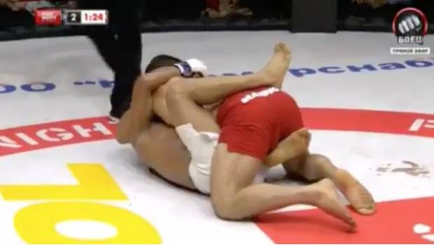 Brandao en pleno combate.