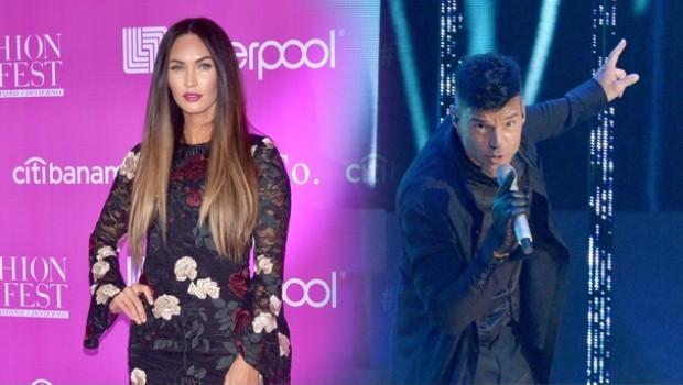 Megan Fox y Ricky Martin durante su participación en el Fashion Fest.