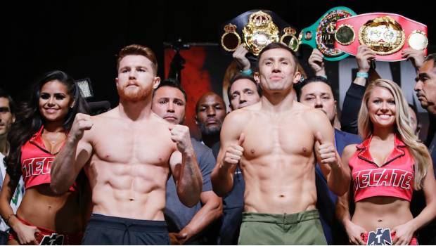 Canelo y Golovkin pesado 160 libras exactas 