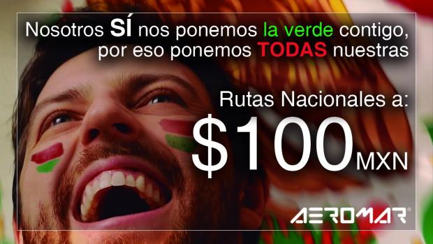 Lanza Aeromar promoción de boletos a 100 pesos Lanza Aeromar promoción de boletos a 100 pesos