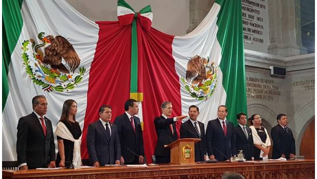 Alfredo del Mazo, en su toma de posesiòn