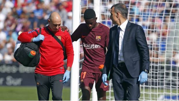 Dembelé sufrió una rotura del tendón del bíceps femoral 