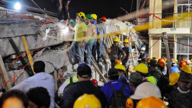 Derrumbe del Colegio Enrique Rébsamen. Labores de rescate.