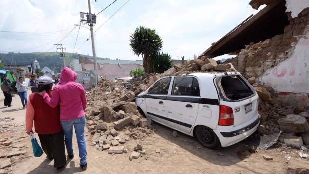 Daños en viviendas en Joquicingo, Estado de México