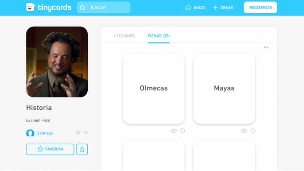 'Tinycards' de Duolingo
