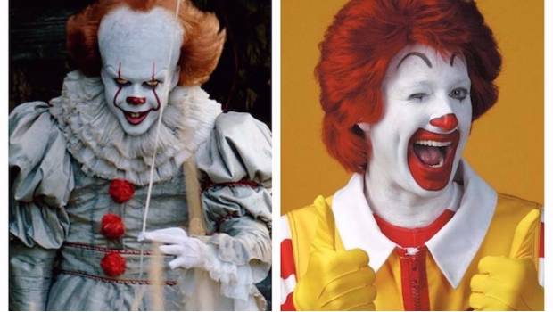 Pennywise, Ronald McDonald.