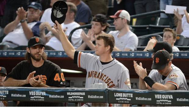 Matt Cain en el diamante.