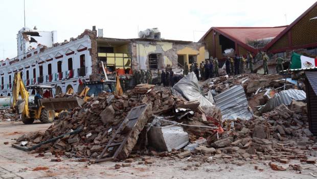 Daños en Juchitán por sismo de 8.2 grados.