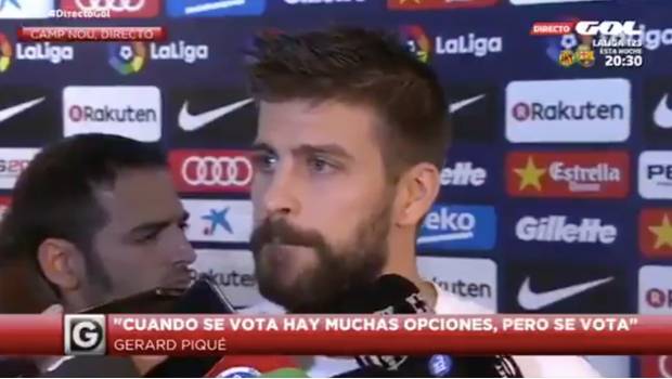 Piqué no pudo contener las lagrimas al hablar sobre la situación de Cataluña 