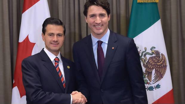 Enrique Peña Nieto y Justin Trudeau. Visita del primer ministro canadiense.