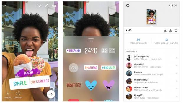 Stickers interactivos en Instagram.