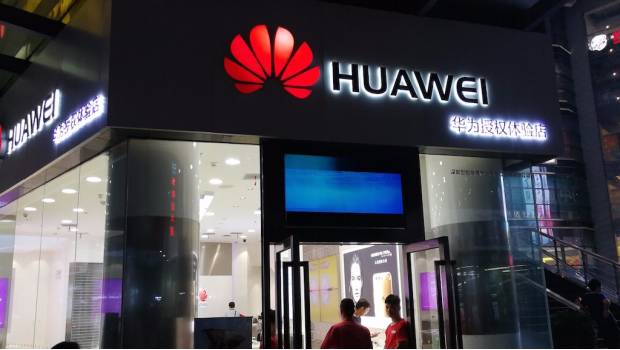 La tienda de Huawei en el centro de Shenzhen.